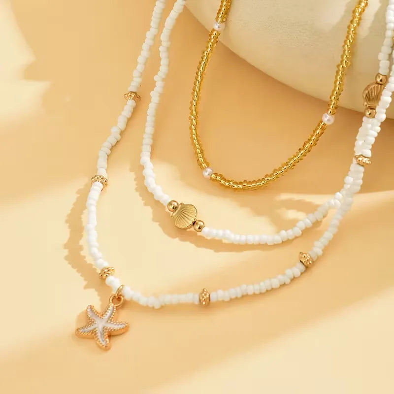 Collier coquillage et etoile - Delicat et estival