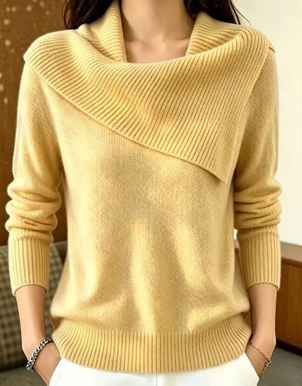 Pullover da donna casual con colletto rovesciato: comodo e versatile
