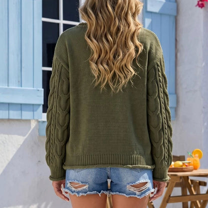 Pull patchwork crocheté à la main pour femme – Coupe ample et confortable, style bohème