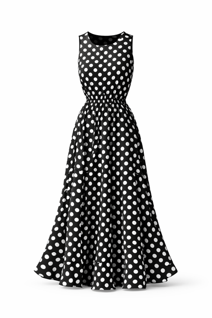 Women's polka dot dress – Feminine cut and chic vintage style