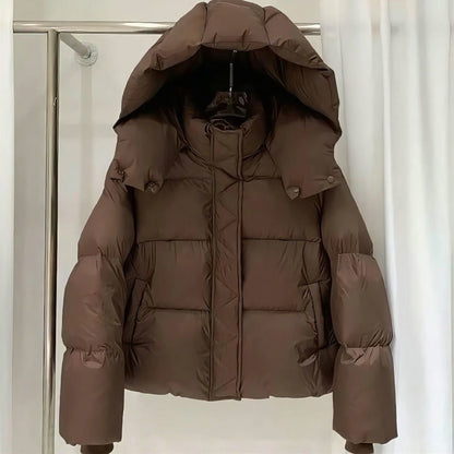 Women's quilted puffer jacket - Warm and elegant