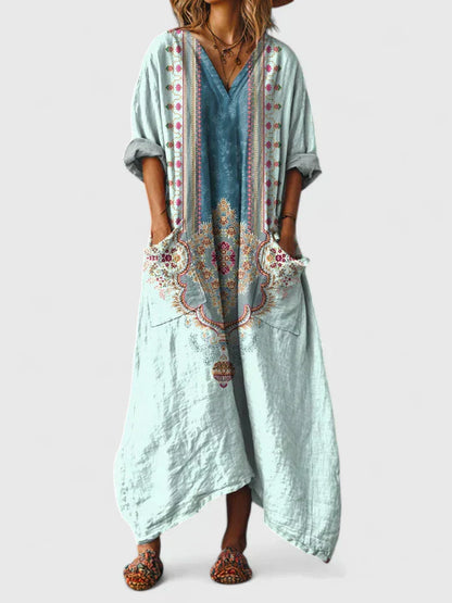 Robe décontractée et élégante pour femmes - Robe longue ample et colorée