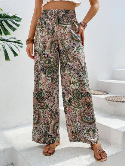 Pantalon Large Imprimé Femme