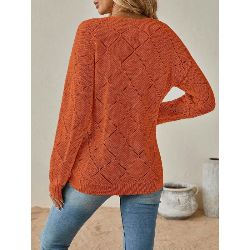 Blød og feminin ensfarvet pullover til kvinder med pufærmer