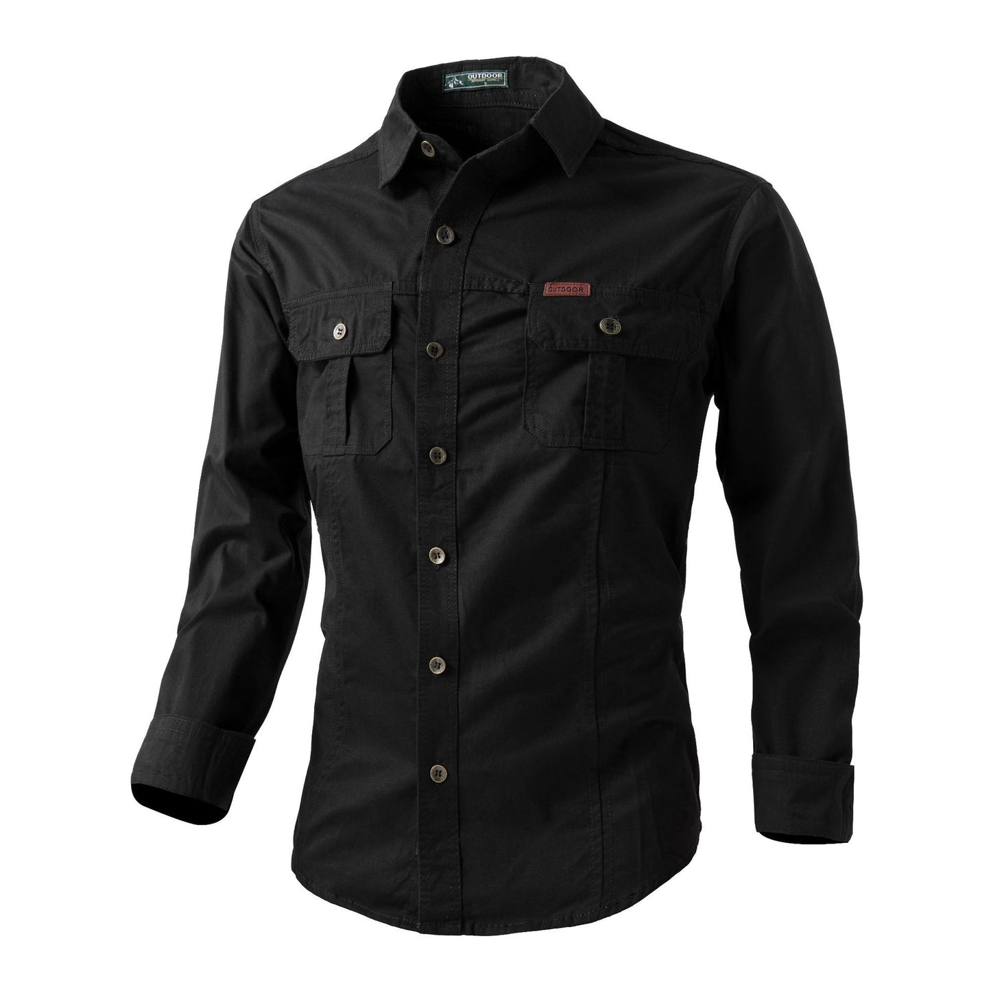 Chemise Cargo à Manches Longues Premium pour Homme – Vêtement de Travail Décontracté à Coupe Ample