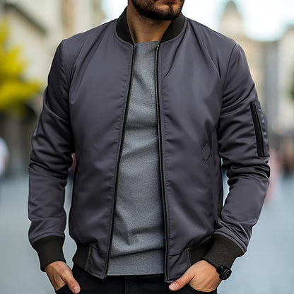 Blouson Bomber Homme à Fermeture Éclair – Stylé et Tendance