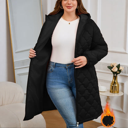 Cappotto trapuntato da donna di media lunghezza - Caldo e ampio