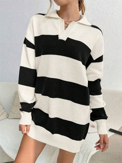Vestido jersey de mujer a rayas - Suave e informal