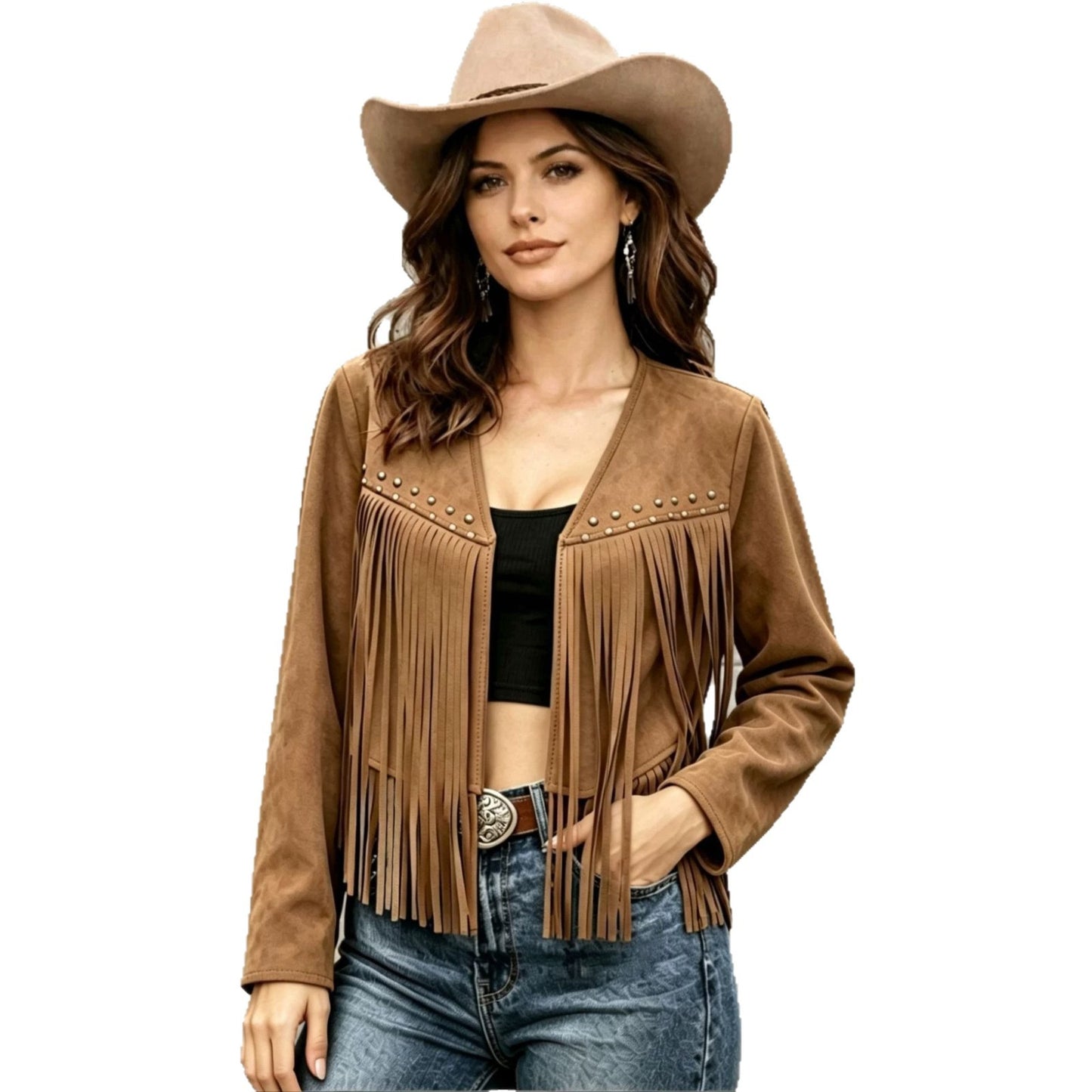 Cardigan lungo da donna con dettagli borchiati: trendy e confortevole