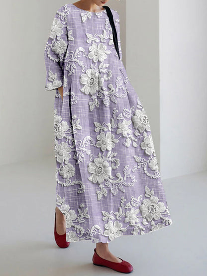 Abito maxi stampato donna – Elegante e fluido