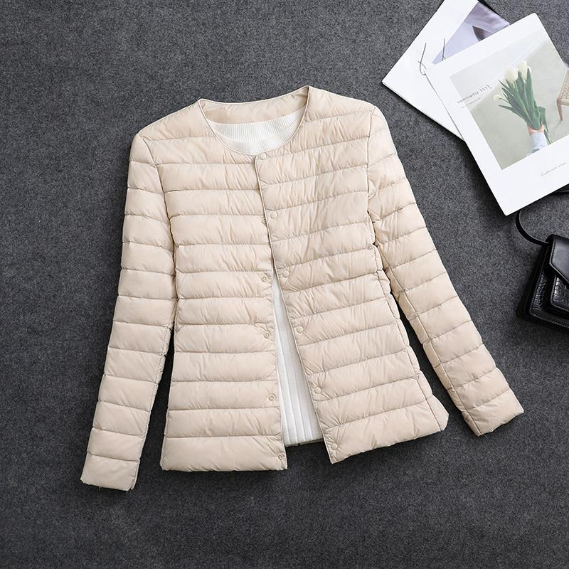 Veste légère isolante pour femme – Vêtement intérieur court à col rond