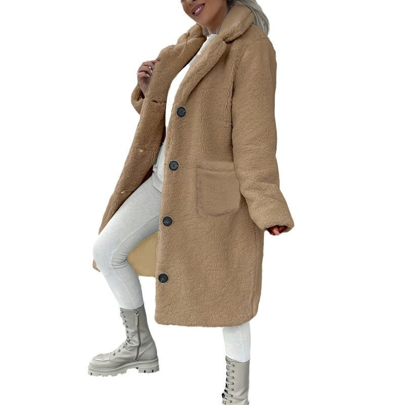 Women's fuzzy lapel jacket - Soft and warm