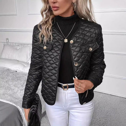 Veste femme matelassee a motif losange - Chaude et raffinee
