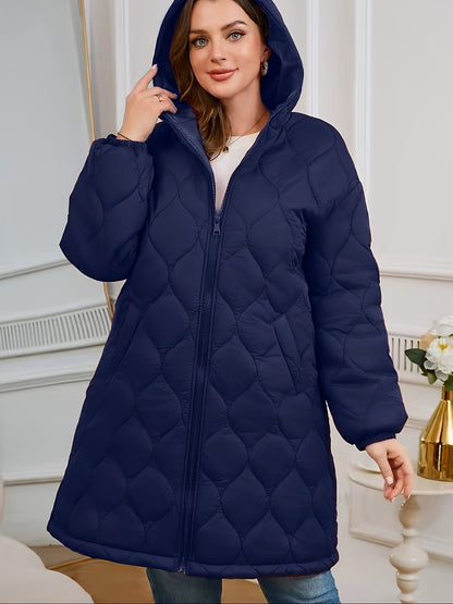 Cappotto trapuntato da donna di media lunghezza - Caldo e ampio