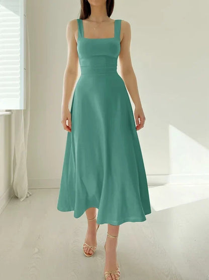 Robe midi réversible femme en bambou biologique – Robe confortable avec poches