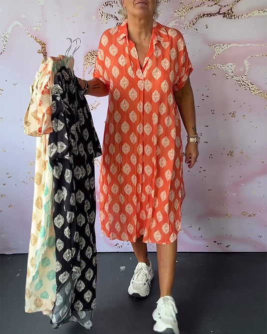 Robe Midi Décontractée en Lin Femme – Robe d’Été Légère à Col en V