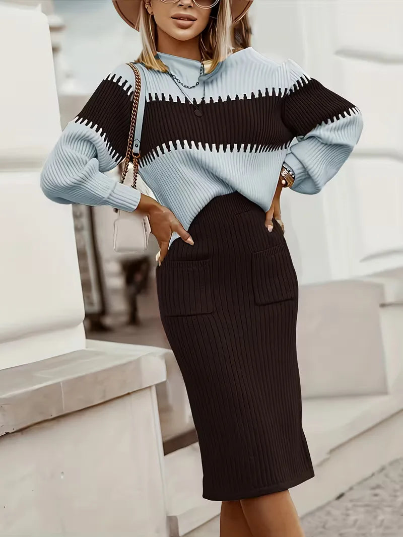 Ensemble deux pieces texture cotelee - Coordonne et confortable