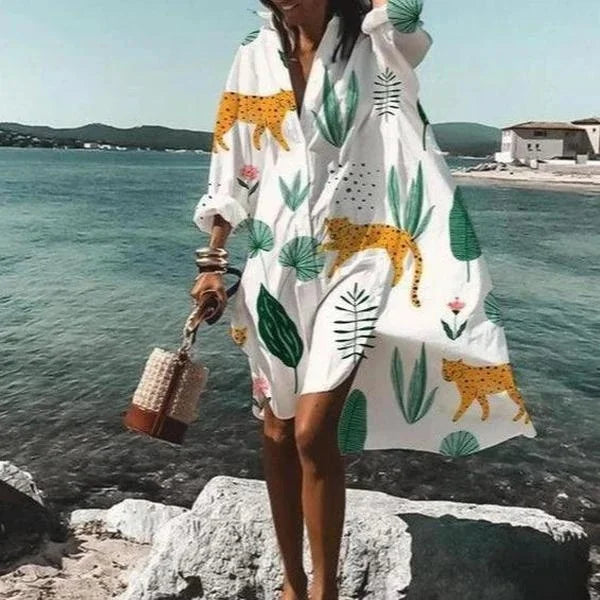 Robe chemise fluide tendance Robe blanche