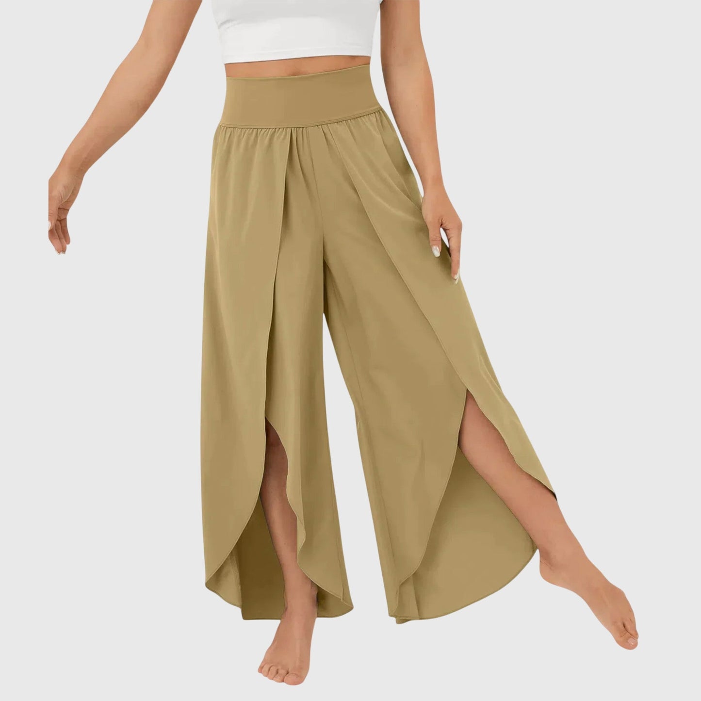 Pantalon d'ete femme jambe large - Fluide et decontracte