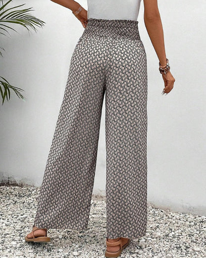 Pantalon à imprimé géométrique pour femme