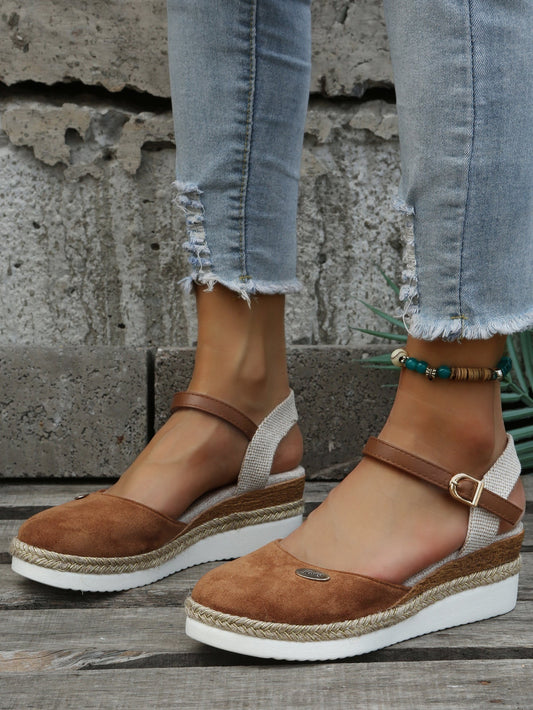 Chaussures Espadrilles Orthopédiques Élégantes Confortables à Bout Fermé pour Femmes – Chaussures d’Été de Soutien