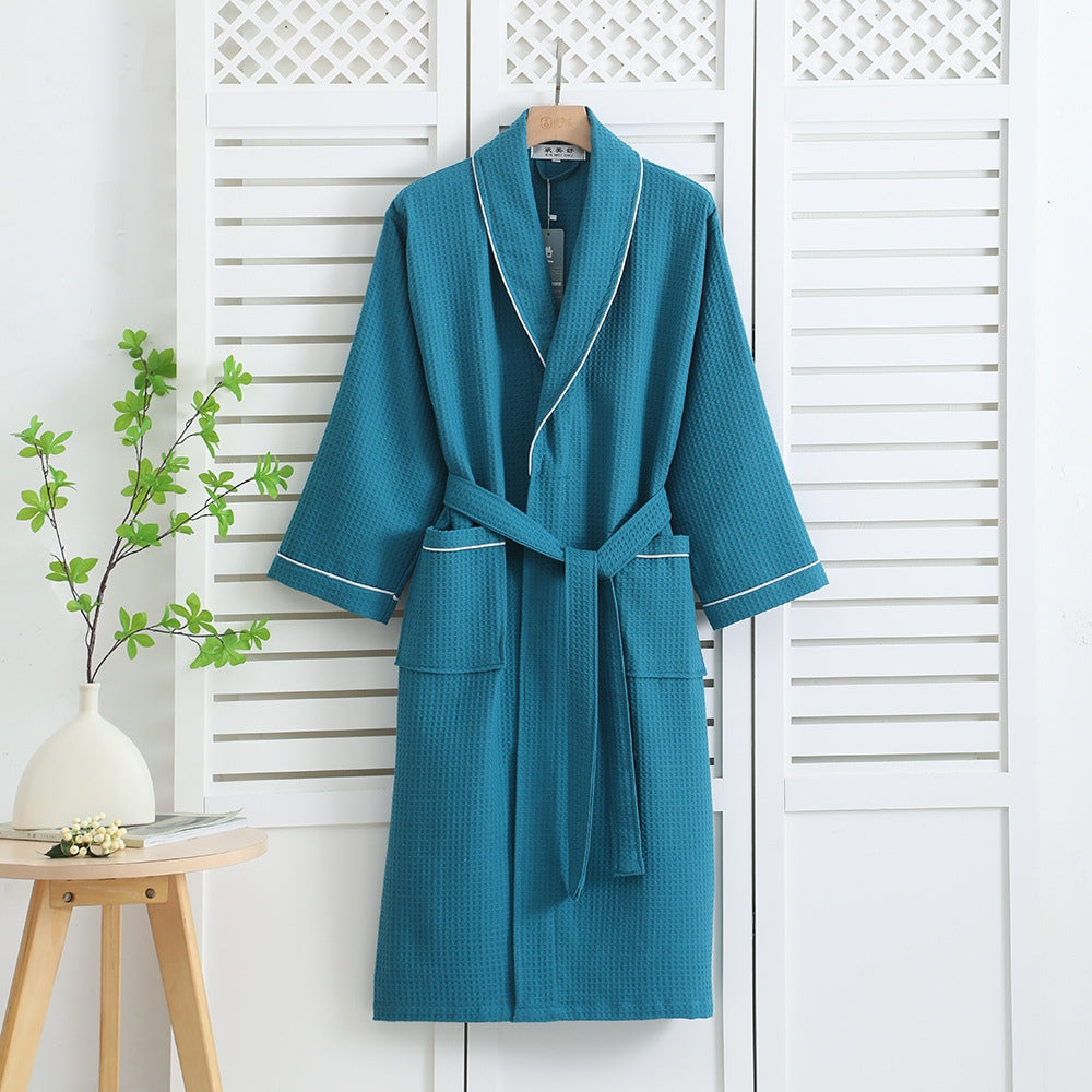 Peignoir en Coton Luxueux à Tissage Nid d’Abeille