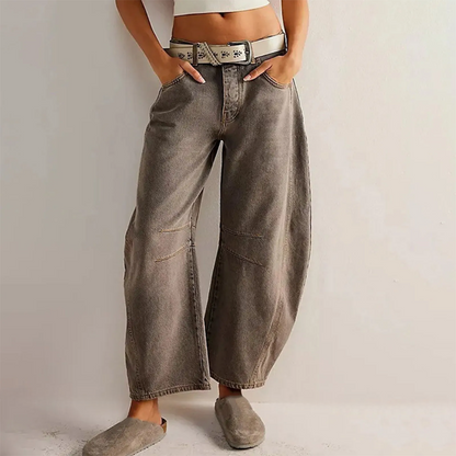 Pantalon en Jean Large et Stylé pour Femme – Coupe Décontractée