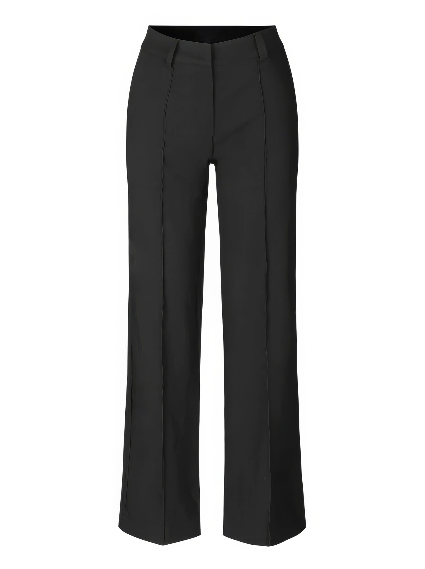 Pantalon Taille Haute à Jambes Droites