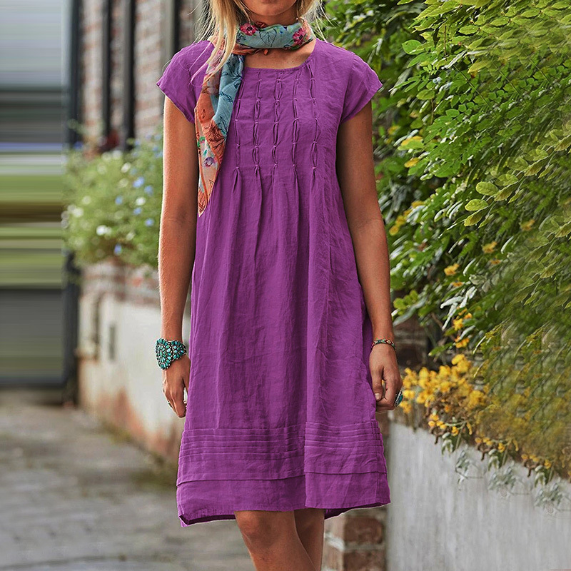 Robe ample à manches courtes femmes
