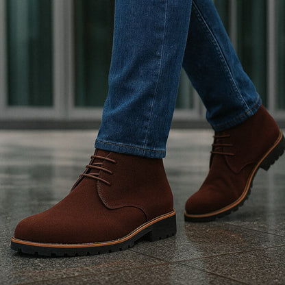 Men's Formal Suede Shoes with Laces – Classic Style