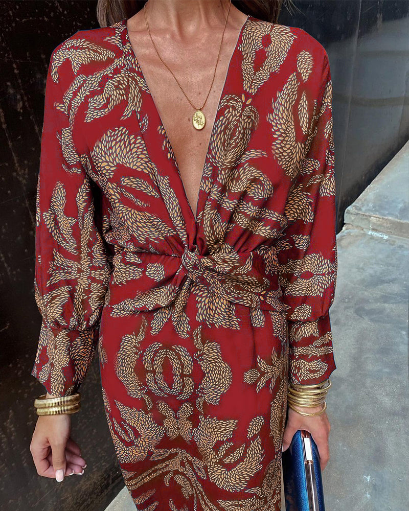 Robe Midi Élégante à Décolleté en V Femme – Coupe Flatteuse, Détail Raffiné