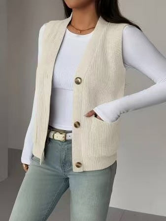 Gilet pull femme boutonne - Ample et confortable