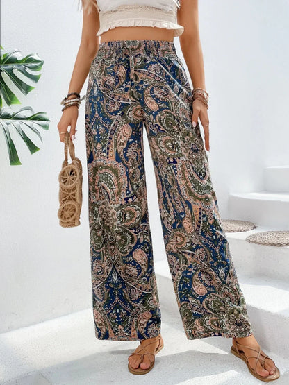 Pantalon Large Imprimé Femme