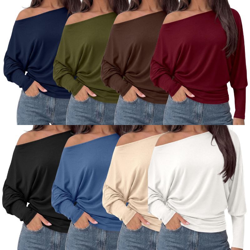 Top femme manches chauve-souris - Polyvalent et doux