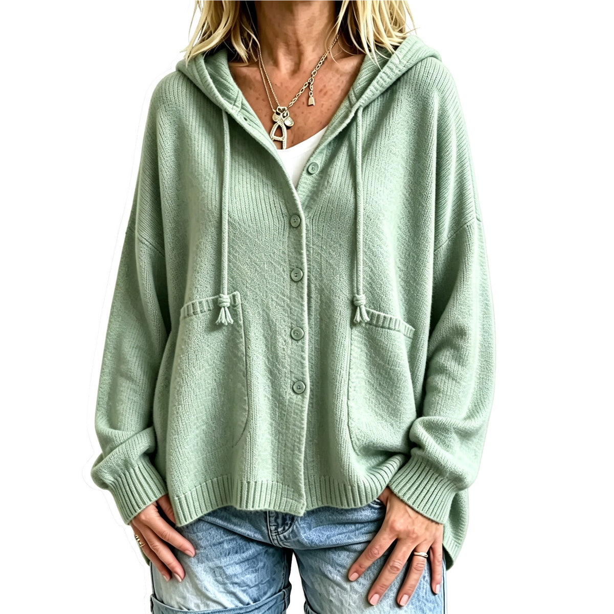 Top corto da donna con cappuccio e coulisse - Sportivo e casual