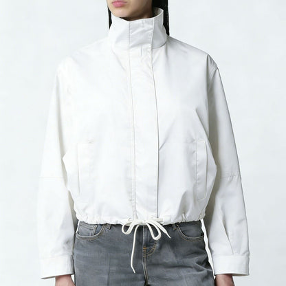 Trench femme col montant manches longues - Minimaliste et moderne