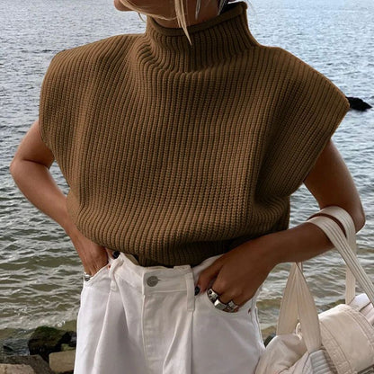 T-shirt da donna a collo alto - Leggera e casual