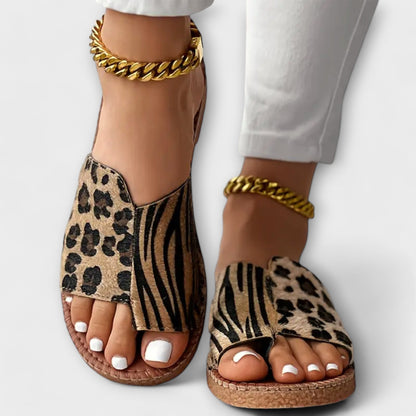 Mules leopard femme bicolores - Stylees et confortables