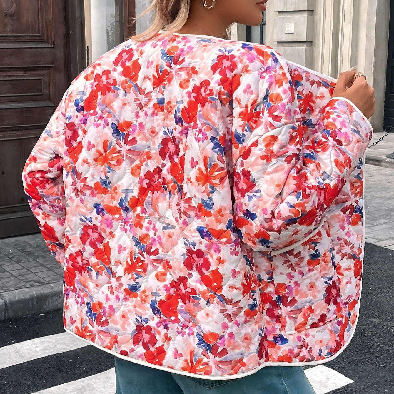 Chemisier femme imprime boutonne a poches coupe decontractee