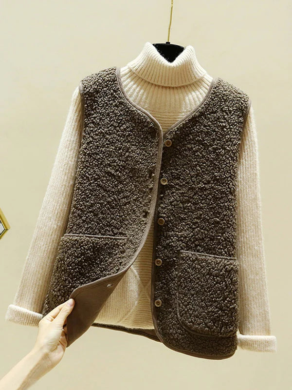 Gilet sans manches chaud pour femme