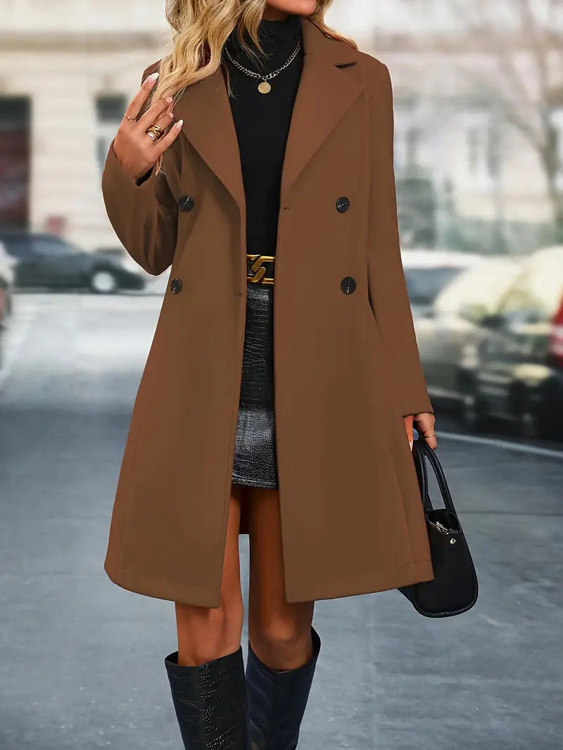 Manteau Trench à Double Boutonnage pour Femme