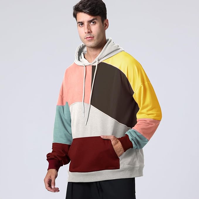 Sweat à Capuche Coloré Moderne et Stylé pour Homme