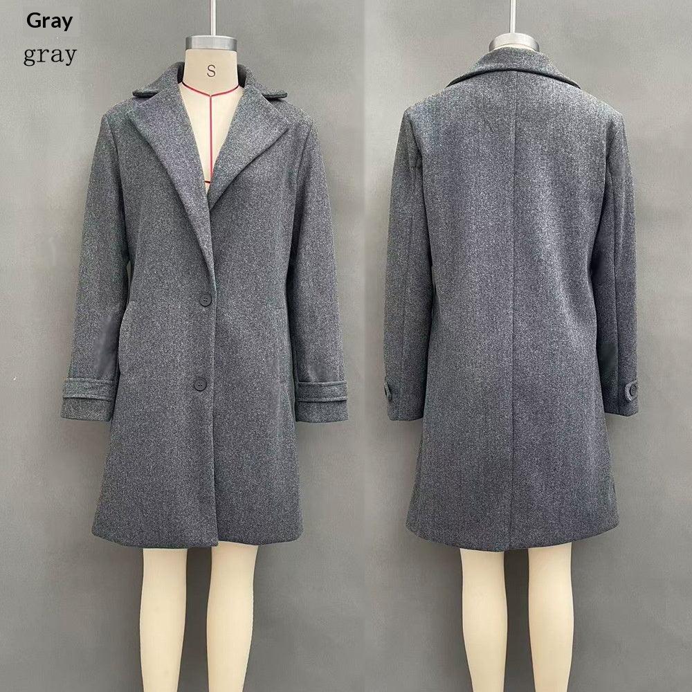 Manteau mi-long femme a revers - Retro et chic
