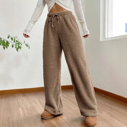 Women's solid fleece pants - Soft and casual
