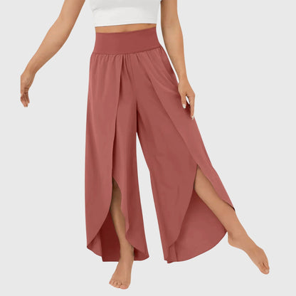 Pantalon d'ete femme jambe large - Fluide et decontracte