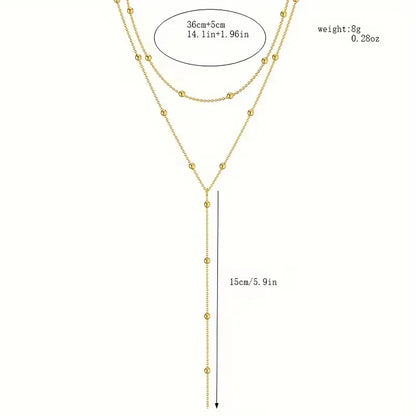 Collier perles de riz et franges - Elegant et delicat