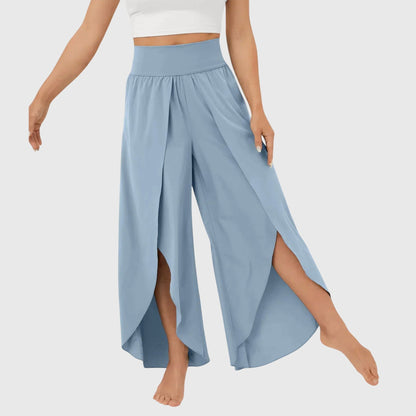 Pantalon d'ete femme jambe large - Fluide et decontracte