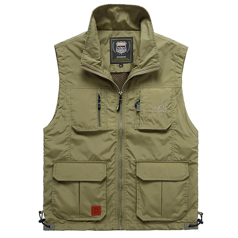 Gilet sans manches de randonnée pour homme avec poches en polaire