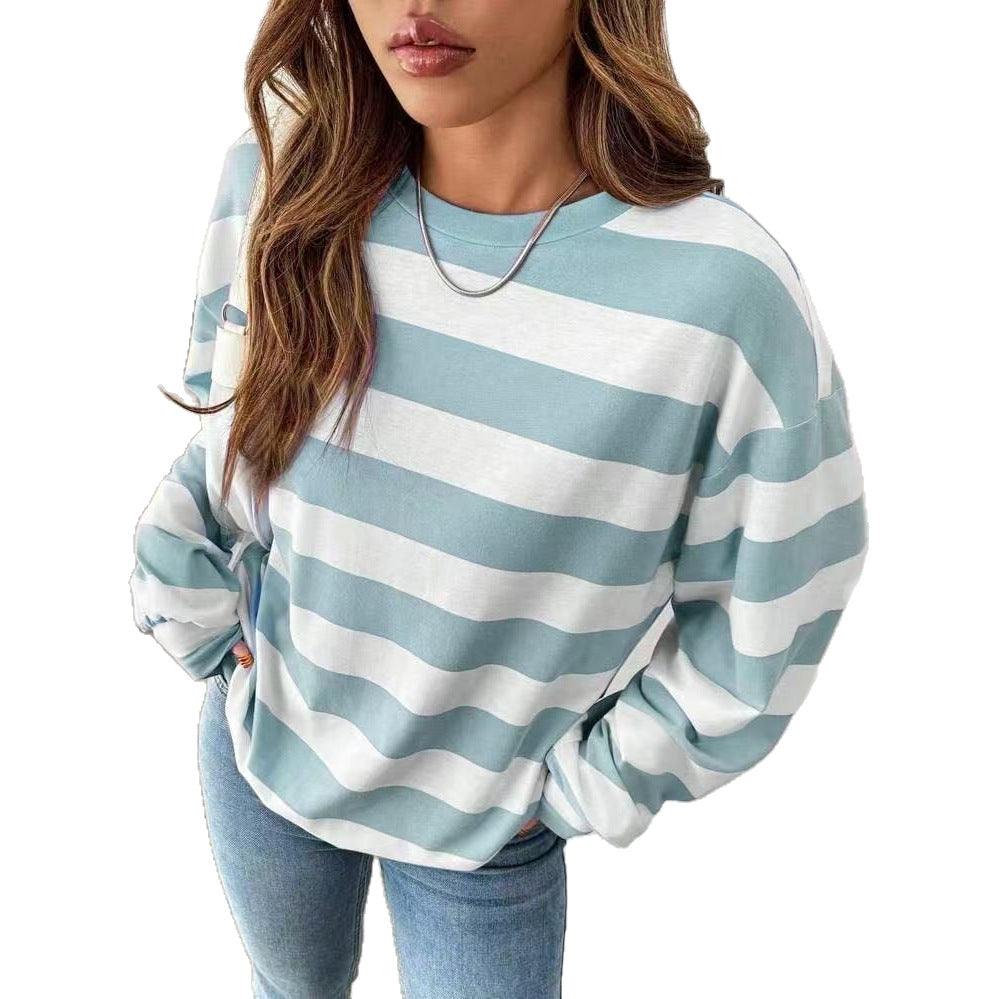 Women's striped long-sleeve top - Casual and modern