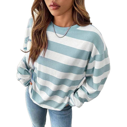 Women's striped long-sleeve top - Casual and modern